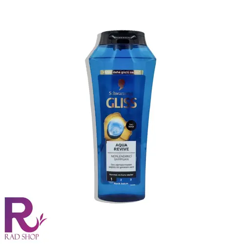 شامپو گلیس آبی آبرسان موهای نرمال و خشک مدل aqua revive